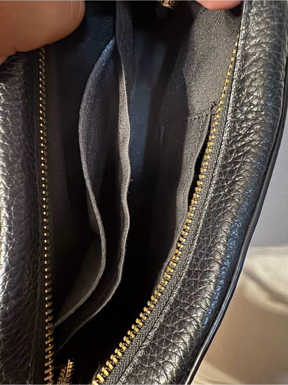 Coach Black Pebbled Leather Camera Crossbody with Gold Logo - Picture 3 of 3